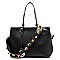 S0502-LP Colorful Pyramid Stud Strap 2 Way Satchel