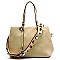 S0502-LP Colorful Pyramid Stud Strap 2 Way Satchel