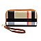 Zip Around Plaid Check Wallet Wristlet