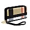 Zip Around Plaid Check Wallet Wristlet