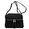 Multi Compartment Zip Tassel Crossbody Bag