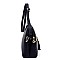 Multi Compartment Zip Tassel Crossbody Bag