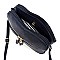 Multi Compartment Zip Tassel Crossbody Bag
