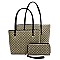 2-in-1 Diamond Check Tote Set