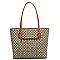 2-in-1 Diamond Check Tote Set
