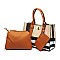 3 IN 1 Plaid Check Box Cross Body Satchel Set