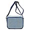 Micro Studded Denim Box Satchel