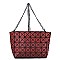 Glossy Geometric Crossbody Bag Clutch