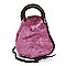 Round Handle Velvet Satchel