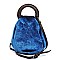 Round Handle Velvet Satchel