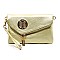 Round Logo Envelope Crossbody Clutch