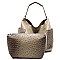 Ostrich Croc 2-in-1 Shoulder Bag Hobo