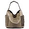 Ostrich Croc 2-in-1 Shoulder Bag Hobo