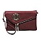 Round Logo Envelope Crossbody Clutch