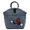 Round Top Handle Flower Satchel