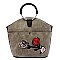 Round Top Handle Flower Satchel