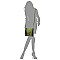 Ostrich Croc Flapover Crossbody Bag