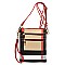 Zip Plaid Check Crossbody Bag Wristlet