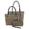 2-in-1 Diamond Check Tote Set