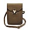 Push Lock Cell Phone Case Crossbody Bag