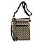 Multi Zipper Diamond Check Crossbody Bag