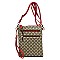 Multi Zipper Diamond Check Crossbody Bag