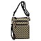 Multi Zipper Diamond Check Crossbody Bag