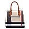 Padlock Accent Plaid Check Satchel
