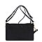 PEGASO Nylon Multi Compartment Zip Clutch Crossbody Bag