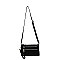 Nylon Multi Compartment Zip Clutch Crossbody Bag