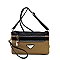 PEGASO Nylon Multi Compartment Zip Clutch Crossbody Bag