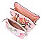 3-in-1 Glossy Flower Printed Satchel Set