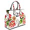 3-in-1 Glossy Flower Printed Satchel Set