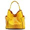 Ostrich Croc 2-in-1 Shoulder Bag Hobo