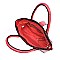 3 in 1 Ostrich Embossed Turn-Lock Satchel Tote SET