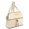 Ostrich Embossed Multi-Compartment Cross Body