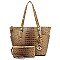 Ostrich Croc 2-in-1 Shopper