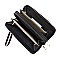 Double Zip Around Magazine Cover Picture Wallet Wristlet