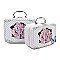 SET OF 2 COSMETIC CASES BUTTERFLIES PRINT RZ-CC00273