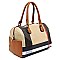 Plaid Check Boston Satchel Bag