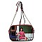 Multi Compartment Magazine Cover Dome Cross Body Bag