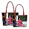 CH-OB2669D 3-in-1 Twin Tote Wallet SET,Michelle Obama