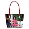 CH-OB2669D 3-in-1 Twin Tote Wallet SET,Michelle Obama