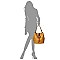 Multi Striped D-Ring Bucket Shoulder Bag Hobo