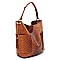Ostrich Embossed Side Pocket 2 in 1 Tall Hobo  MH-F0266