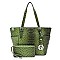 Ostrich Croc 2-in-1 Shopper