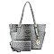 Ostrich Croc 2-in-1 Shopper