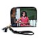 Magazine Cover Picture Zip Around Wallet Wristlet