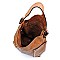 Color Block String Accent 2 in 1 Hobo MH-D0459