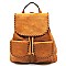 Whipstitched Double Pocket Drawstring Backpack MH-LHU153
